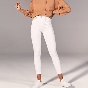 Abercrombie Super Skinny White Jeans 4R (27W31L)